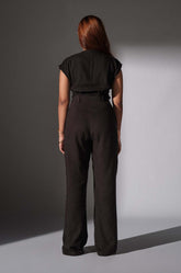 Straight Cut Pant- Black